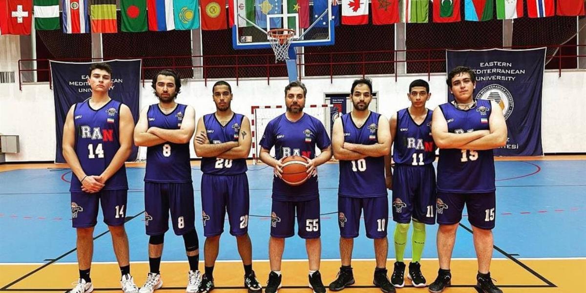 نایب قهرمانی تیم بسکتبال دانشجویان ایرانی در مسابقات دانشگاه مدیترانه شرقی برای اولین بار